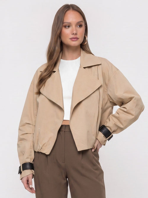 Cotton Moto Bomber Jacket