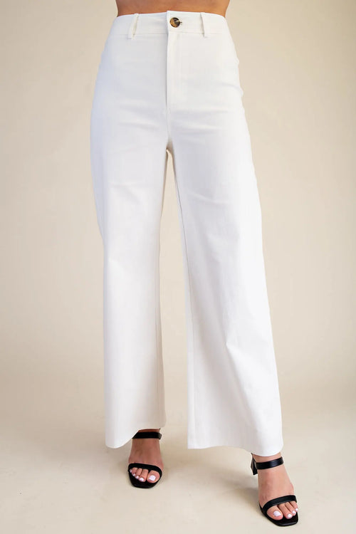 White Straight Leg Pants