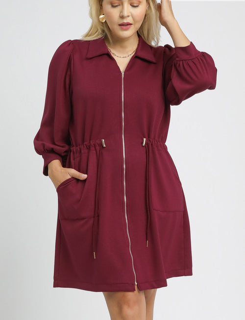 Curvy Zip Front Dress
