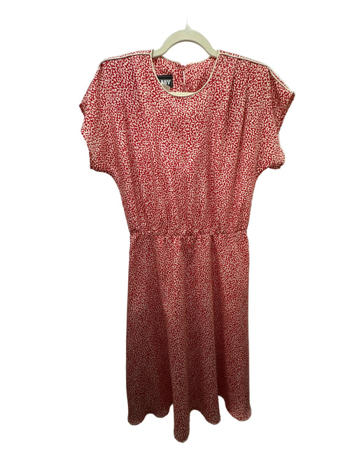 Red and White Pattern Dress