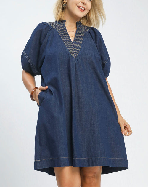 Dark Denim Mini Dress