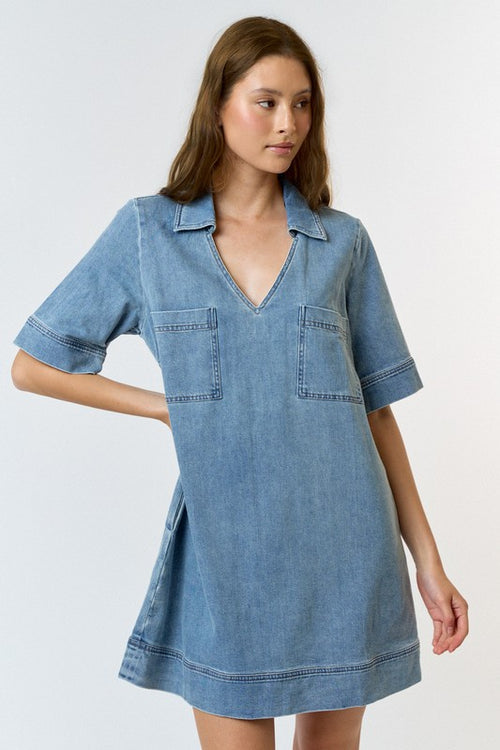 Light Wash Denim Dress