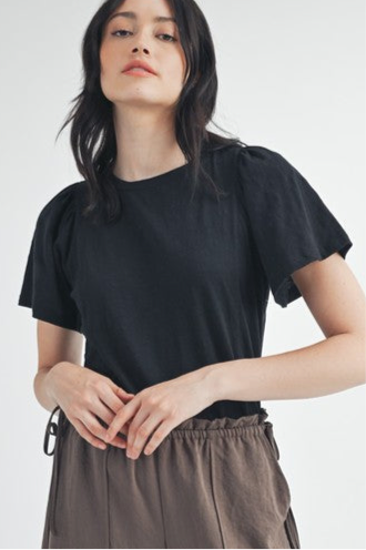 Ruffle Sleeve Tee