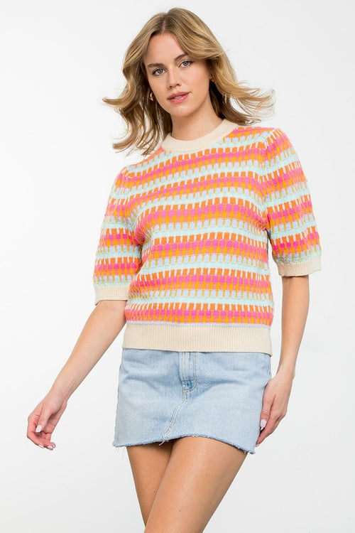 Multicolor Crochet Top