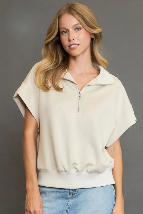 Half Zip Short Sleeve Pullover