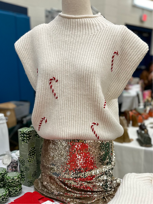 Candy Cane Sweater Vest