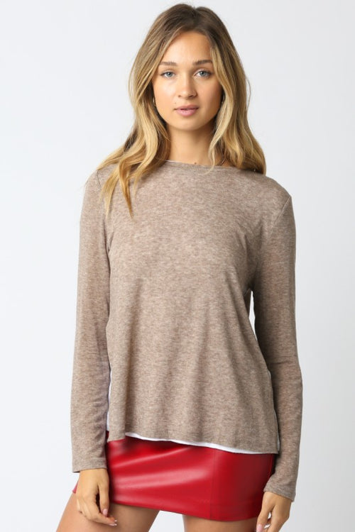 Mocha Layered Top