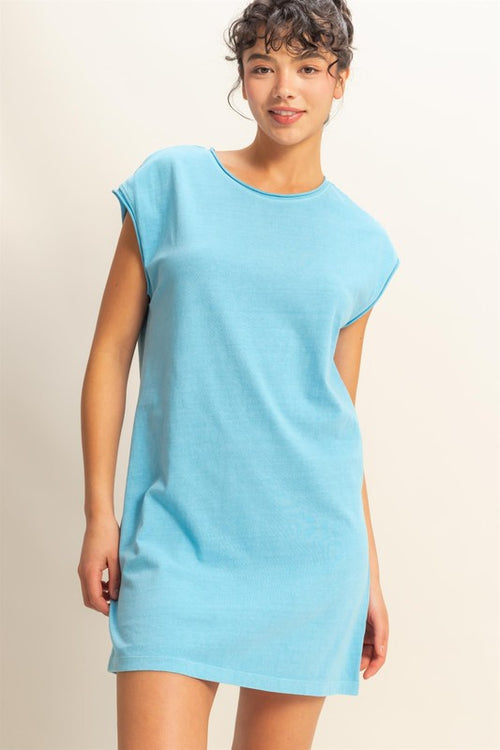 Rolled Hem T-Shirt Dress