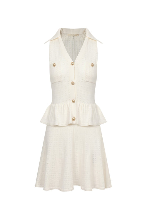 Cream Knit Gabrielle Dress