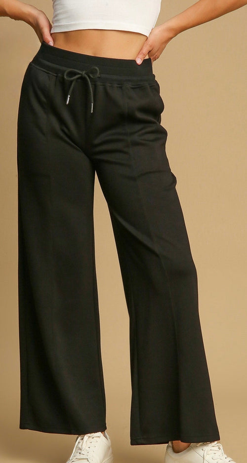 Black Wide Leg Sweatpants