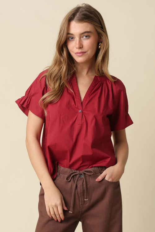 Cotton Short Sleeve Top