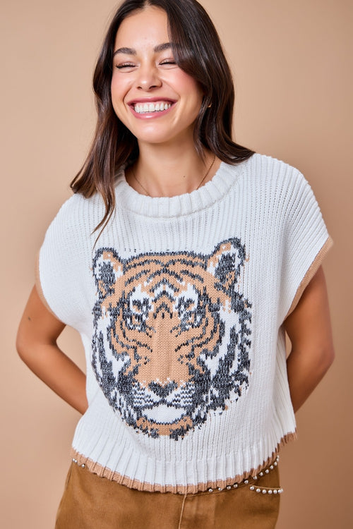 Tiger Knit Top
