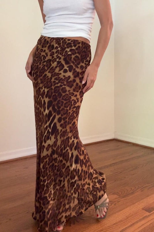 Leopard Maxi Skirt