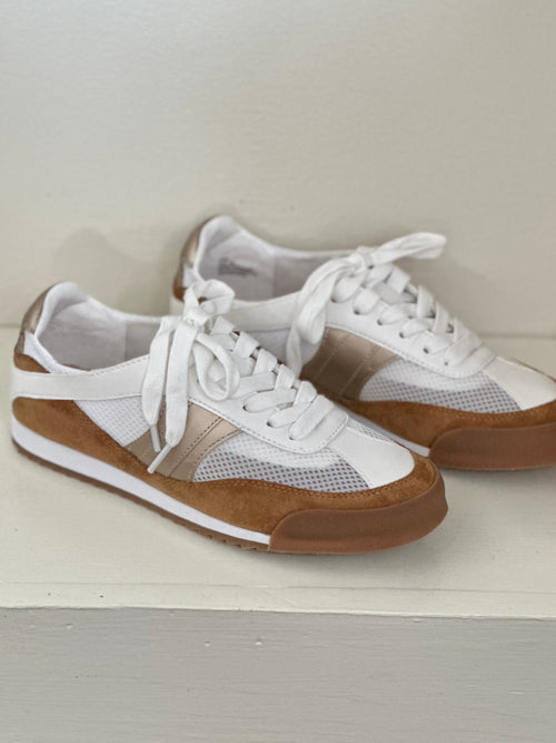 White Gold & Faux Suede Sneaker