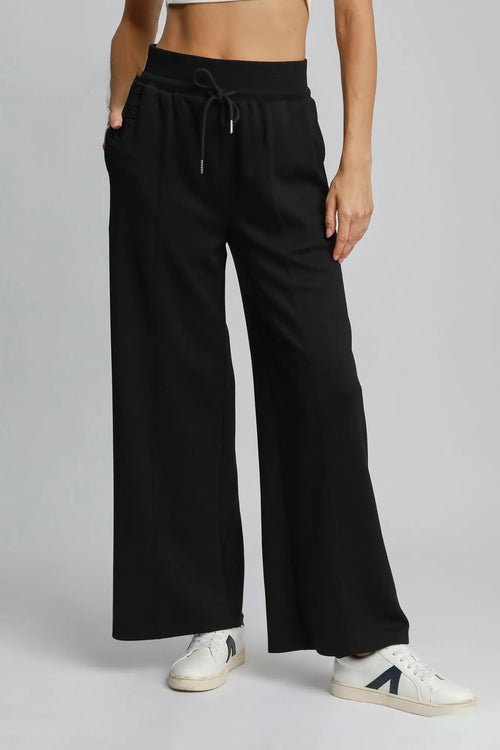 Black Wide Leg Sweatpants