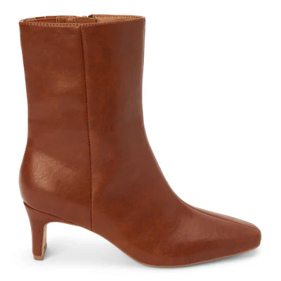 Brown Heeled Ankle Boot