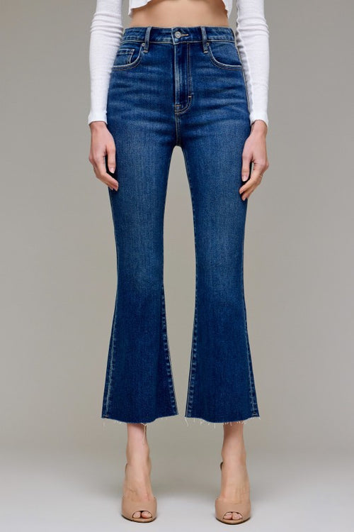 High Rise Crop Flare Jeans