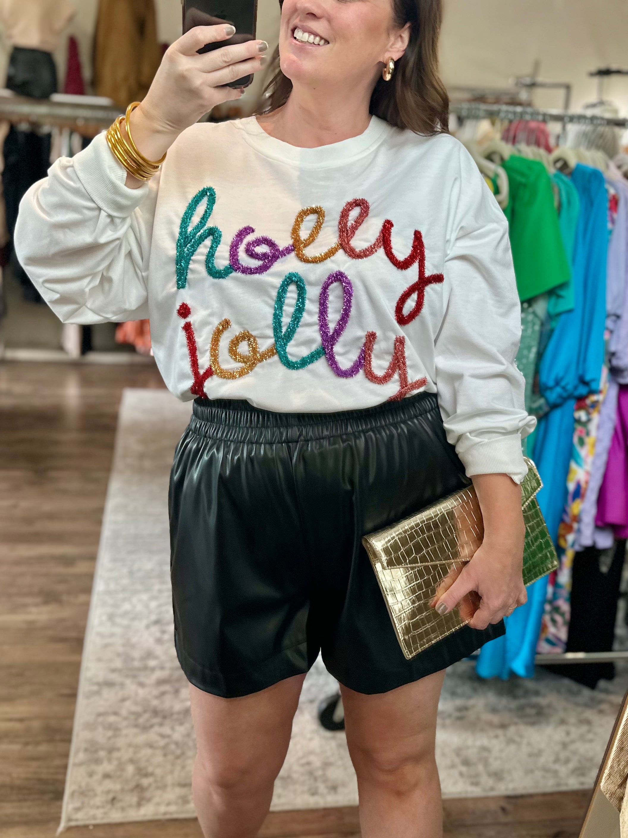 Holly Jolly Tinsel Pullover