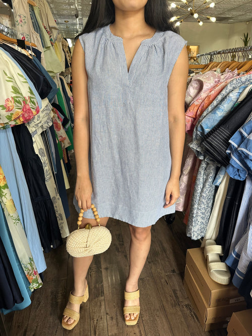 Linen Striped Mini Dress