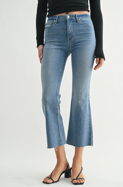 Medium Wash Crop Flare