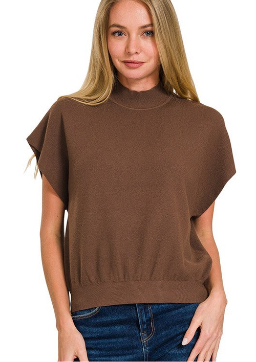 Mock Neck Dolman Top