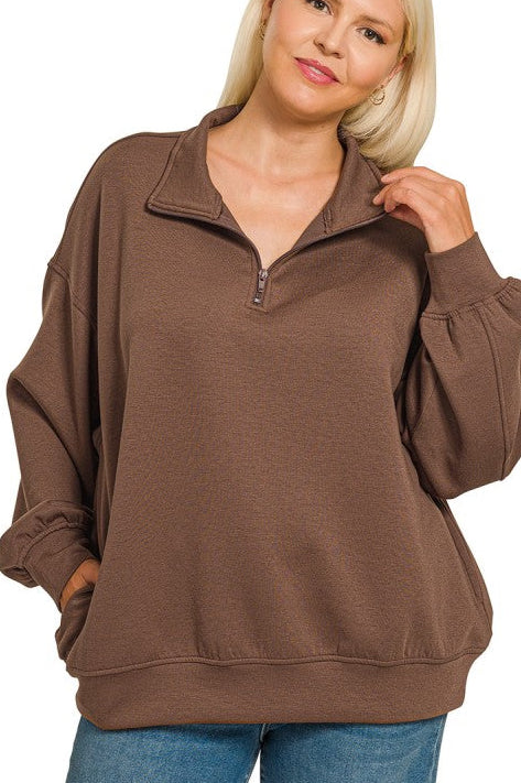 Curvy Brown Pullover