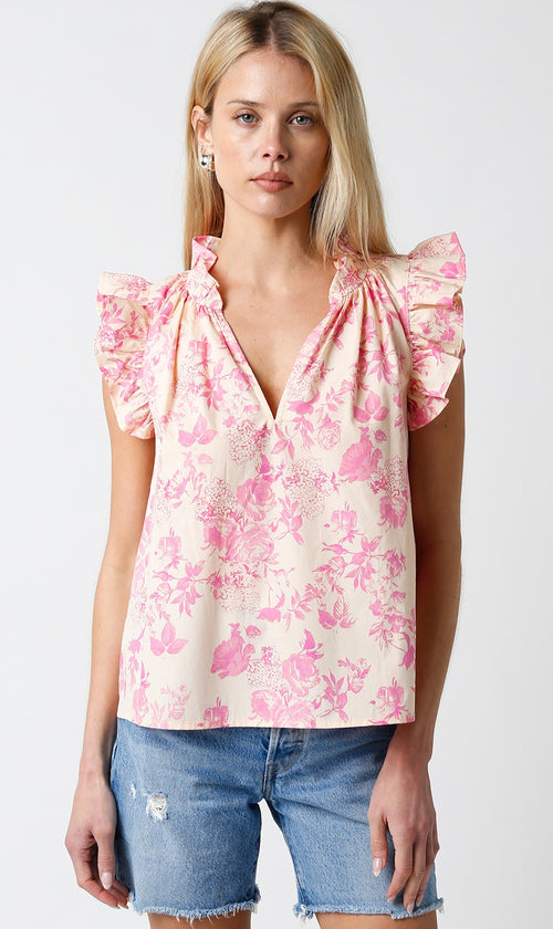 Blush Pink Floral Top