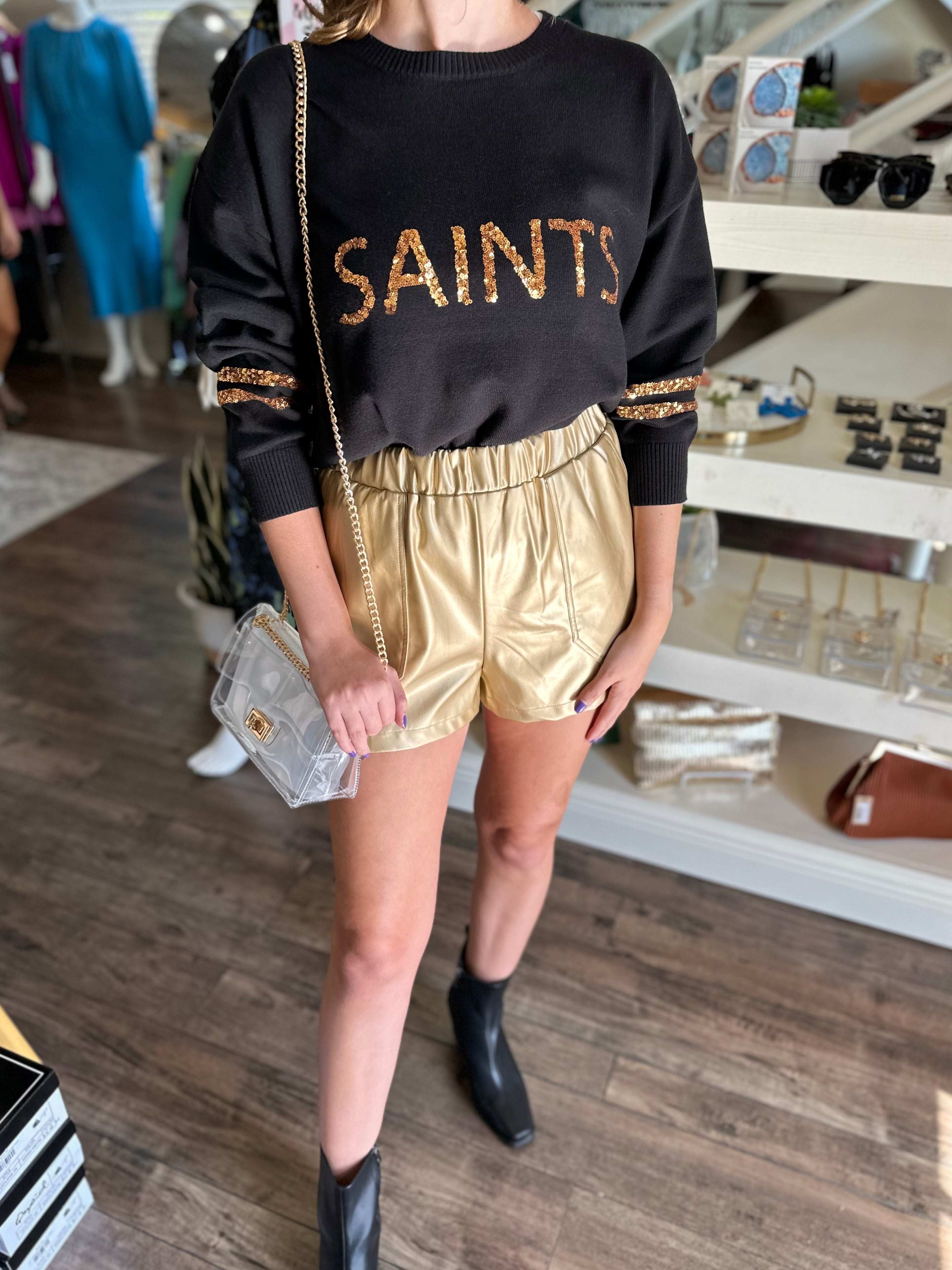 Sequin Saints Knit Top