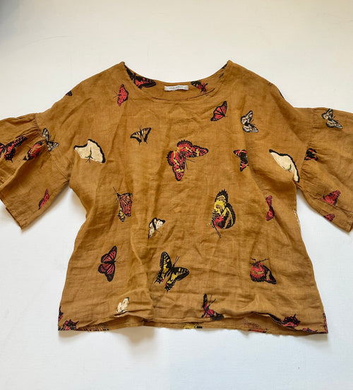 100% Linen Butterfly Top