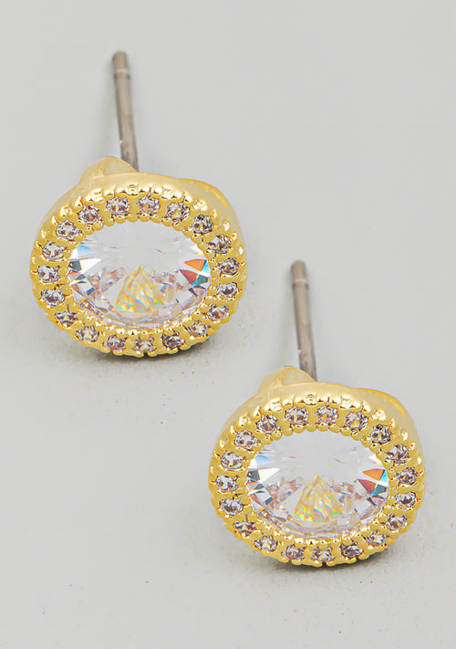 Gold Dip 10MM CZ Studs