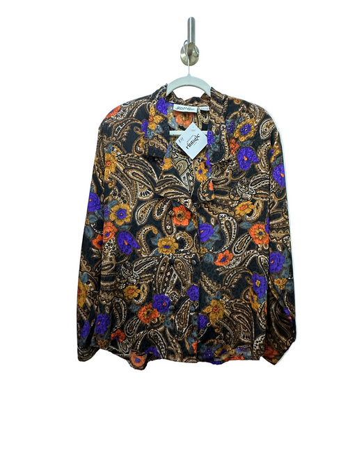 Vintage Paisley Floral Double Breasted Shirt
