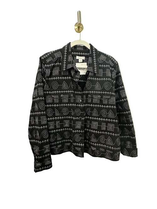 Vintage Cotton Geometric Embroidered Shirt