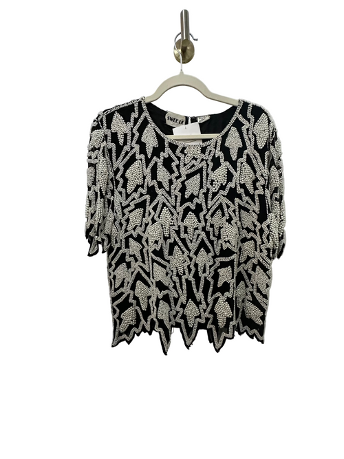 Silk Pearl Beaded Top