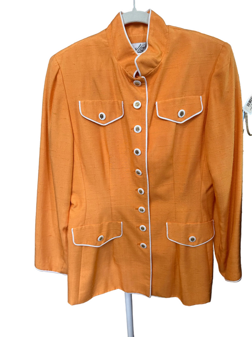 Vintage Lillie Rubin Orange Silk Jacket