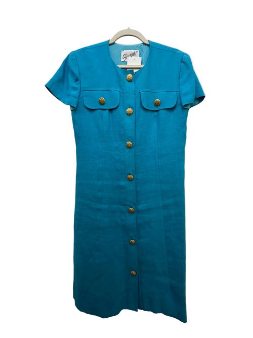 Vintage Blue Linen Dress