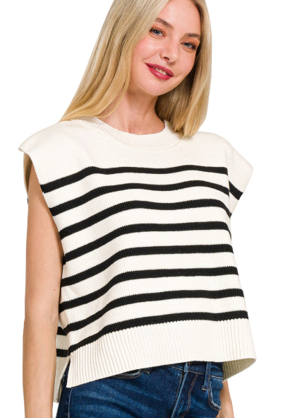 Stripe Crew Neck Top