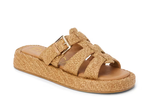 Raffia Slide Sandals