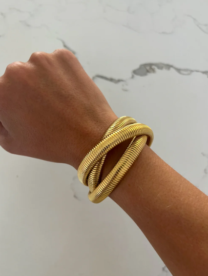 Triple Gold Band Bracelet