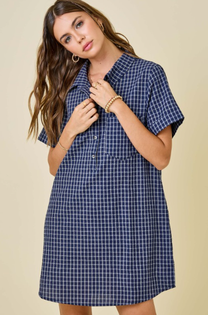 Checkered Shift Dress