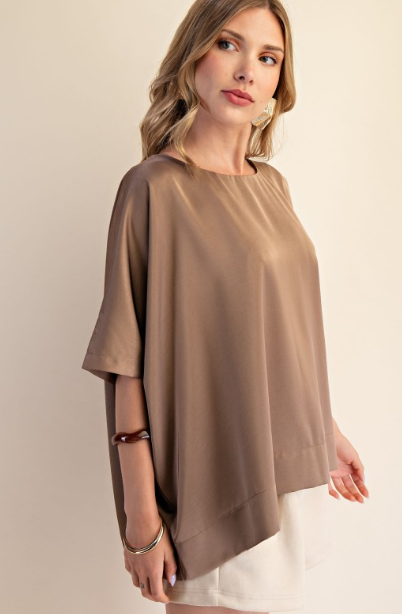 Round Neck Flowy Top