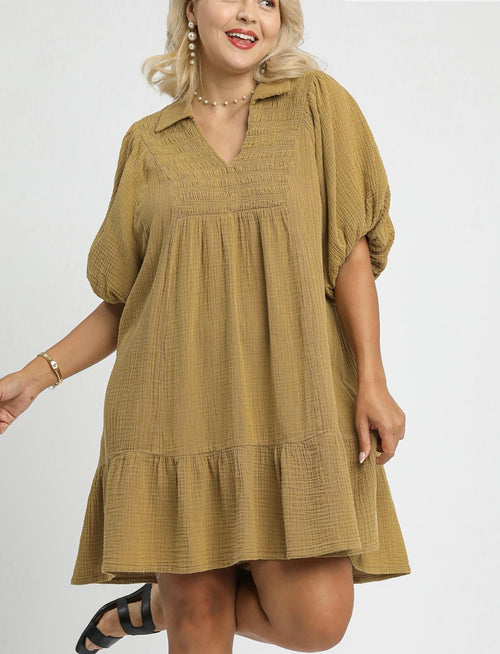 Cotton Gauze Tunic Dress