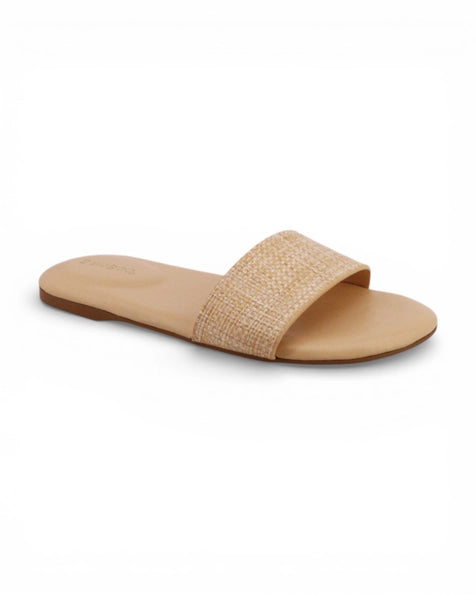Raffia Slide Sandals