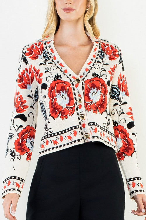Rose Knit Cardigan