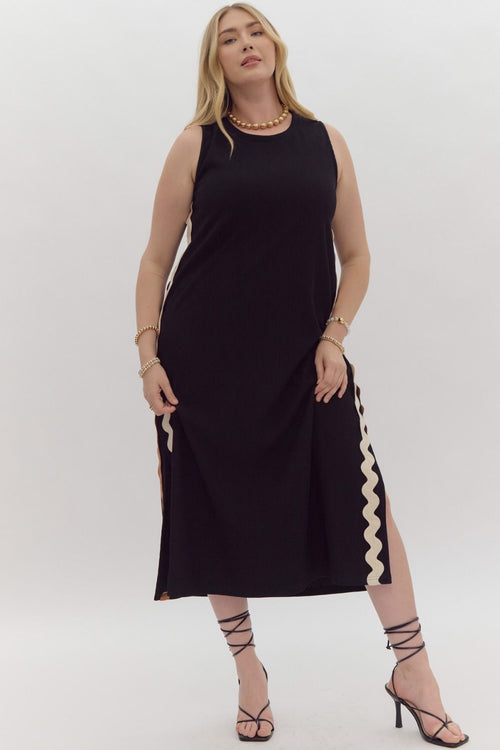 Curvy Ric Rac Ribbed Dress