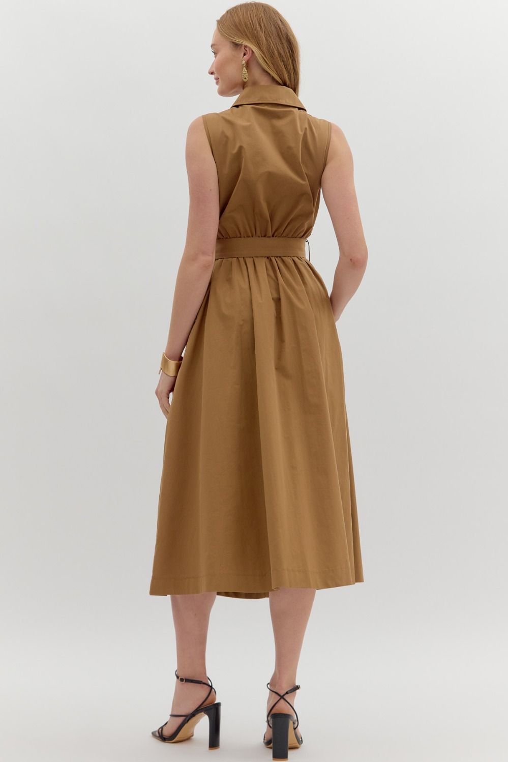 Brown Button Up Belted Dress Armoire Boutique Brown Button Up Belted Dress Armoire Boutique