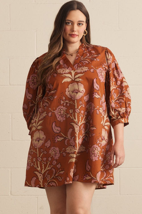 Fall Floral Mini Dress