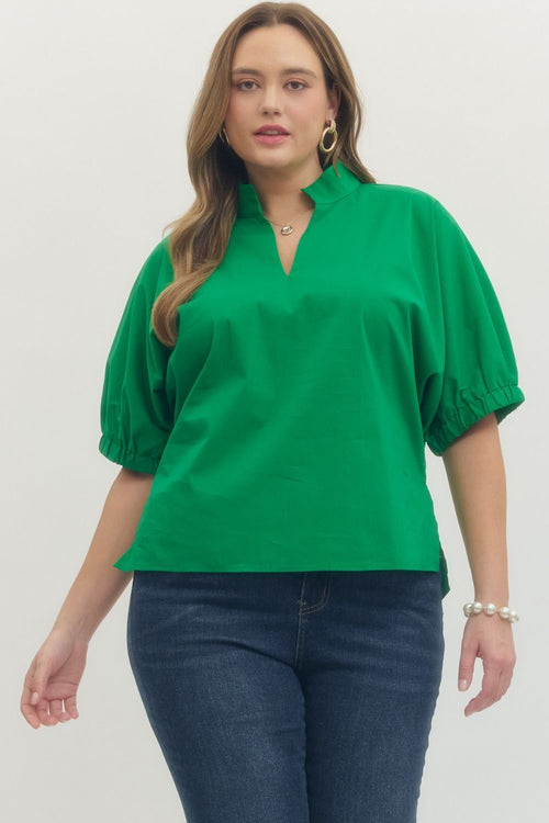 Curvy Puff Sleeve Top