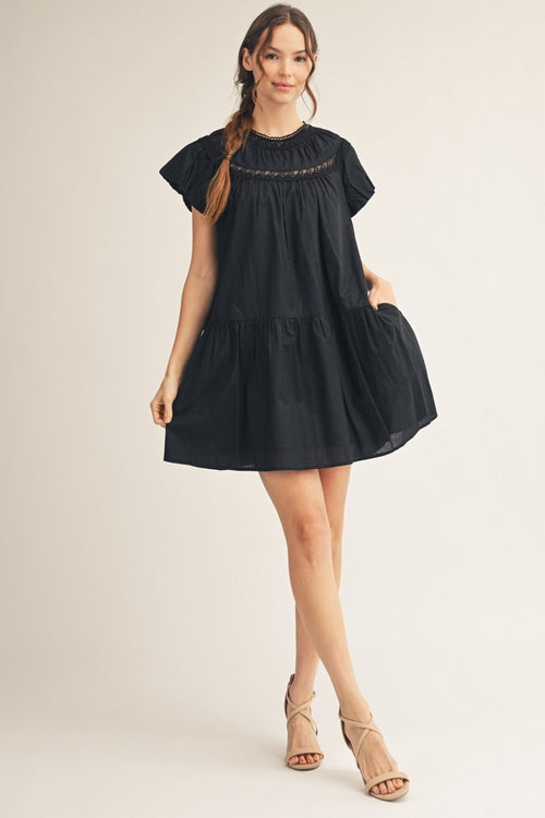 Black Smock Lace Dress