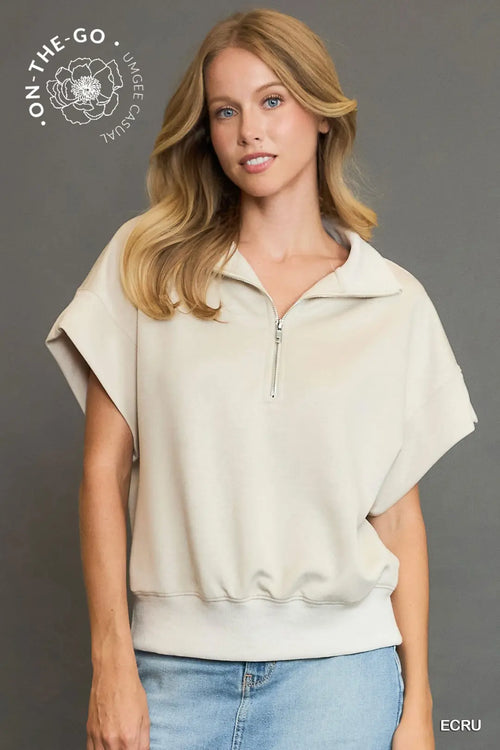 Half Zip Short Sleeve Pullover
